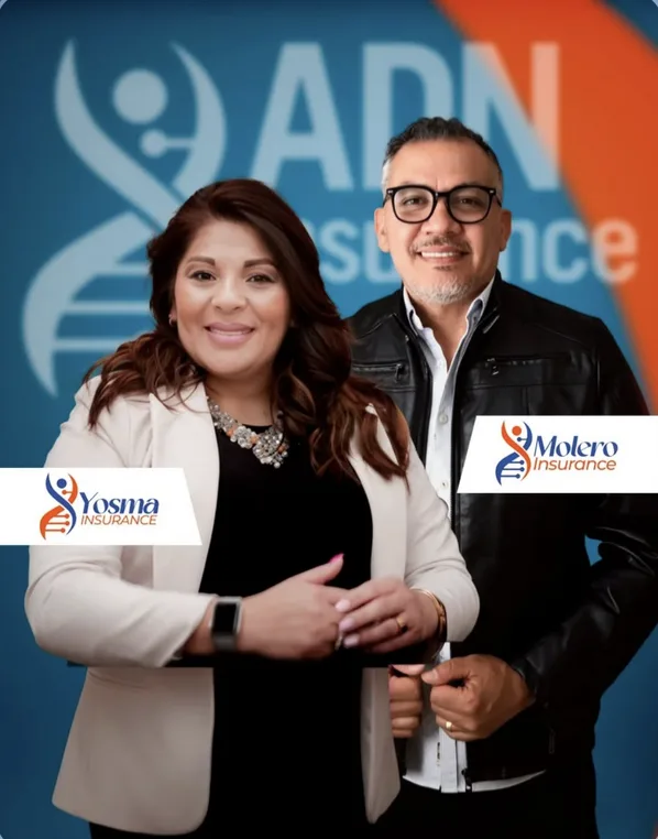 Yosmary Gonzalez y Jose Molero — agentes de ADN Insurance Group